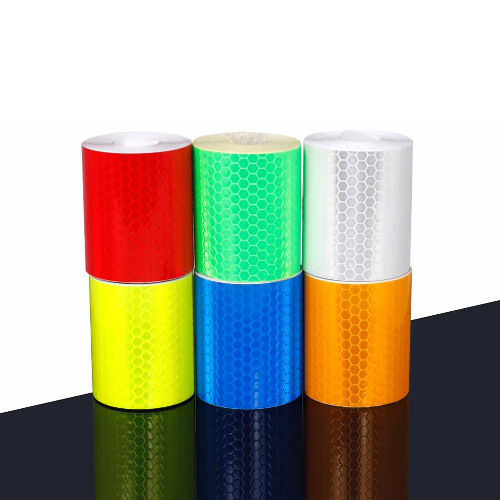 Reflective Strip Waterproof Paper Sticker Safety Tape Roll Self-adhesive Caution Warning Strip