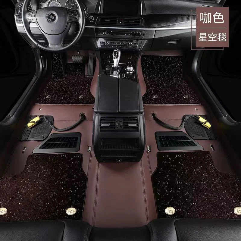 360 Full Surround Car Floor Mats Leather Five Seat Set For Audi Zero Run C10 C11 T03 B10 B01 C01 C16