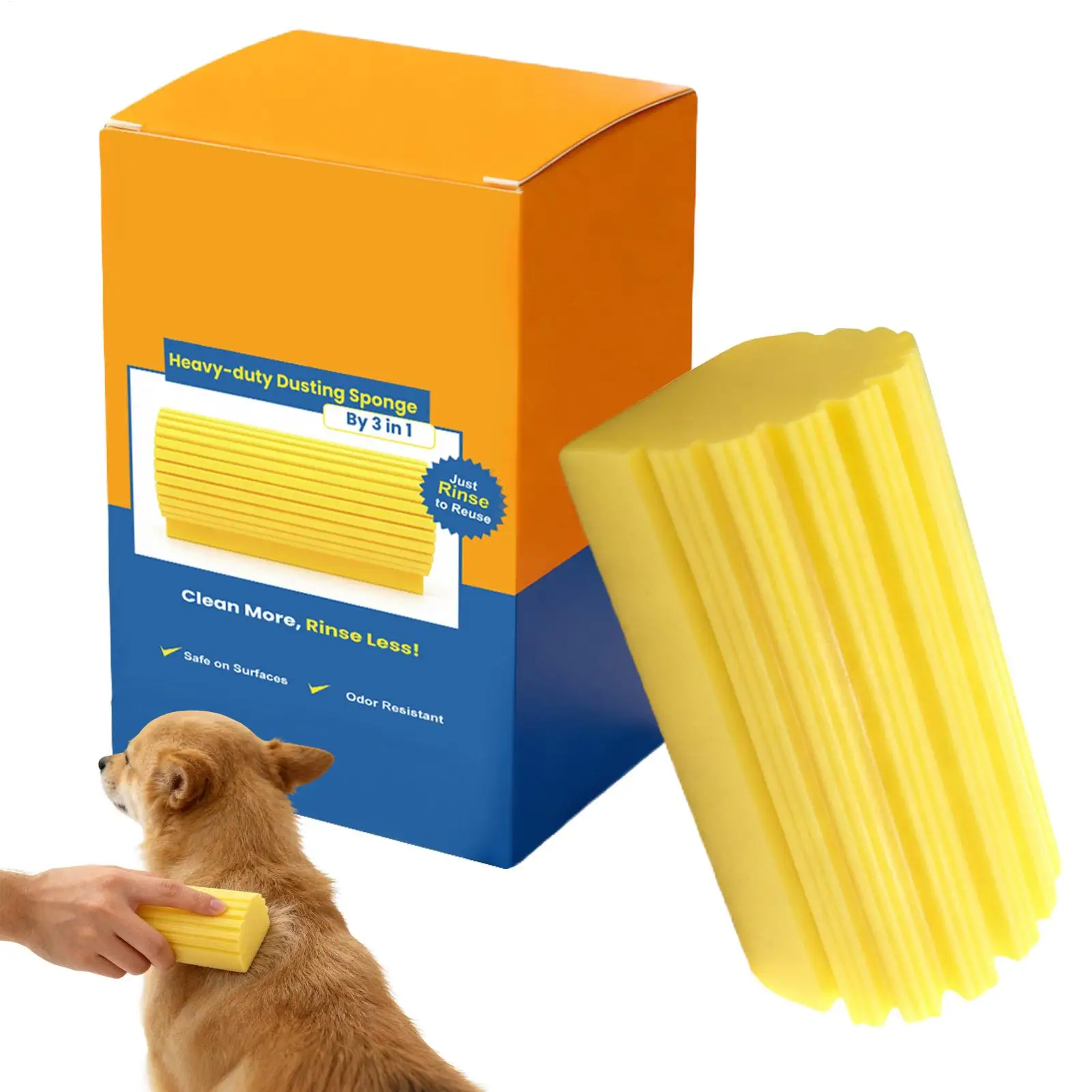 New Car Magicals Dust Cleaning Sponge Baseboard Cleaner Duster Sponge Tool Reusable Dusters For Mirrors WindowBlinds Vents