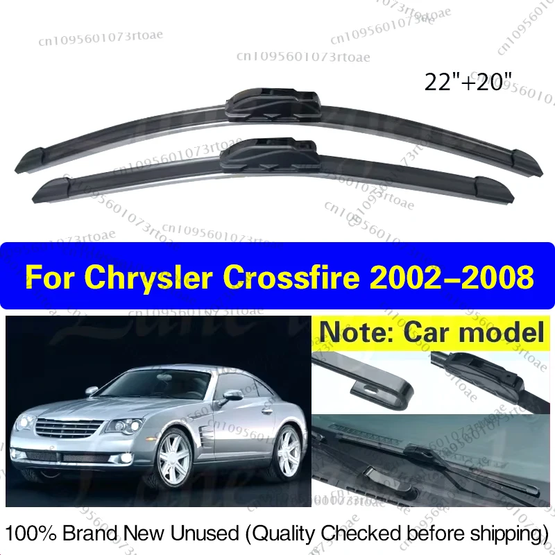 

Car Wiper Blade For Chrysler Crossfire 2002 - 2008 22"+20" Windshield Windscreen Clean Naturl Rubber Car Wipers Accessories 2007