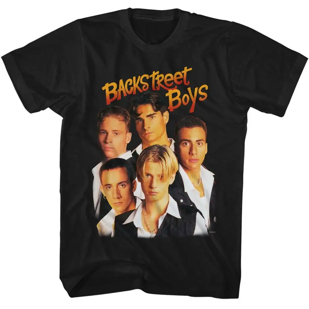 Backstreet Boys Group Photo Black Adult T Shirt