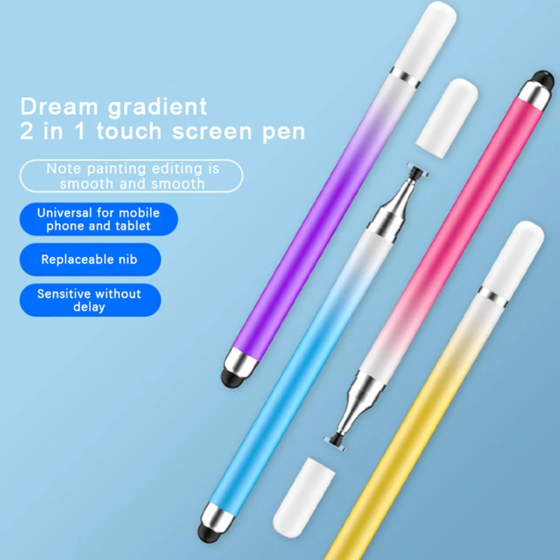 2 In 1 Stylus Pen For Cellphone Tablet Capacitive Touch Pencil For Universal Android Phone Drawing Screen Pencil