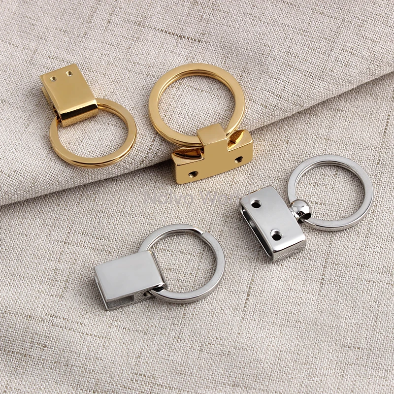 21/18/15/12MM Stainless Steel Metal Split Rings Keychain For DIY Bags Strap Webbing Stopper Ring Chain Holder Hooks Accessories