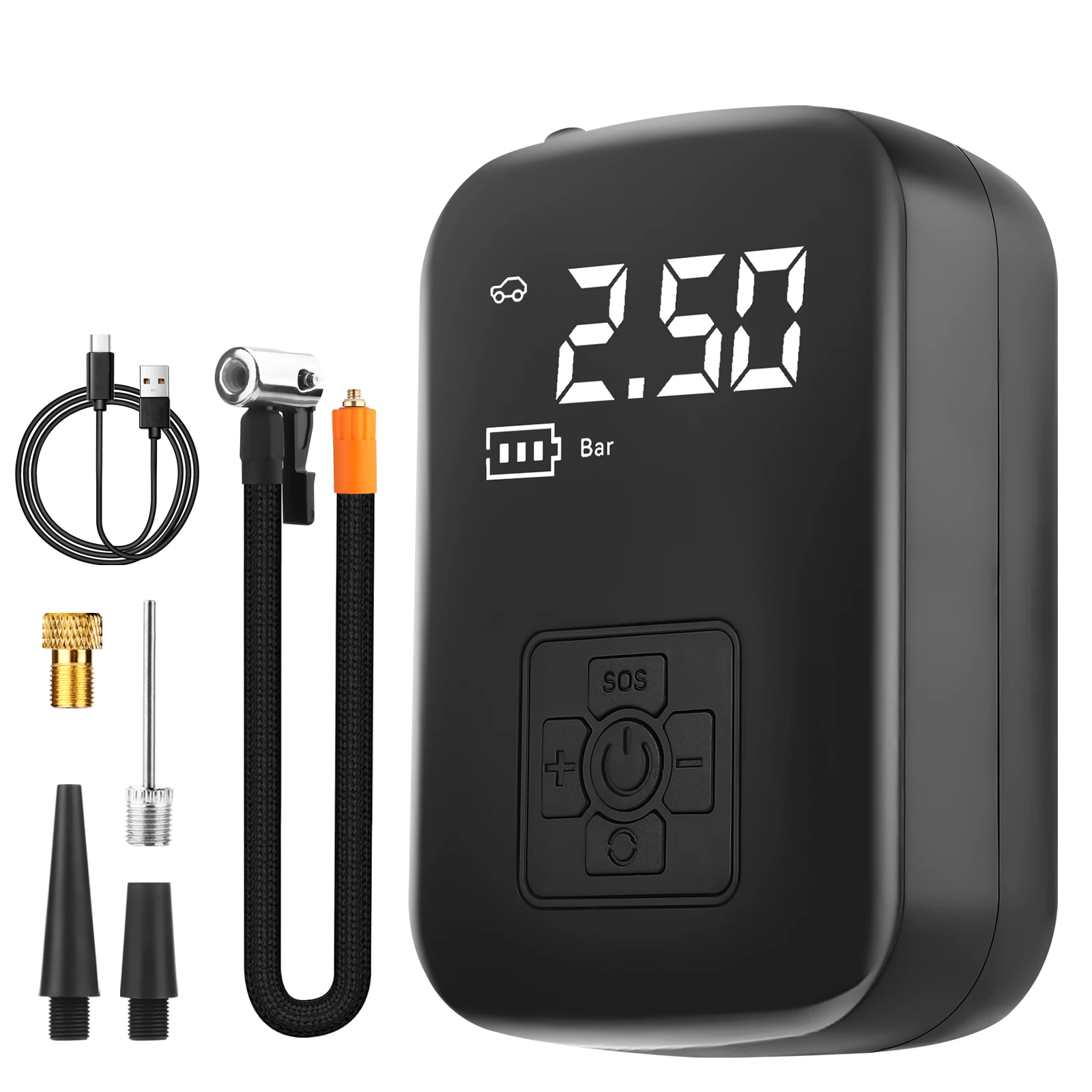 Car Cordless Air Pump Portable Air Compressor Pump 150PSI Electric Car Tire Inflator For Car, Motorcycles Bicycles＆ball ﻿ ﻿