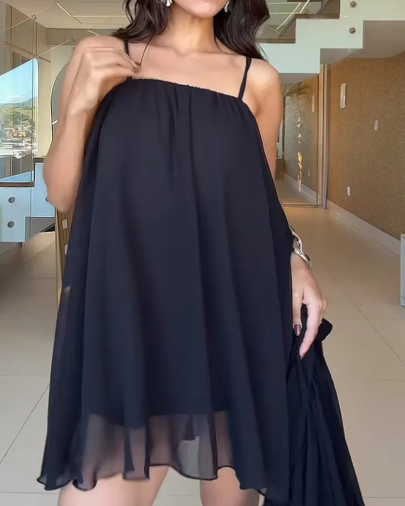 ฤดูใบไม้ผลิผู้หญิง Elegant 2 ชิ้นชุด Keyhole คอกระดิ่งแขน TOP Layered ชุดชุด