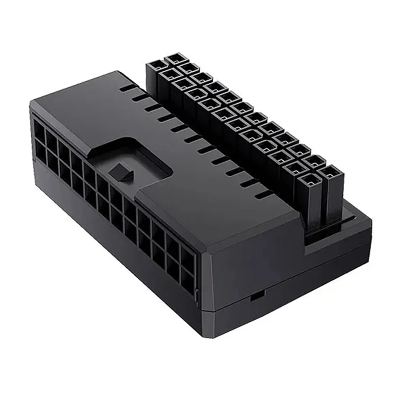 AEE7-ATX 24 pinos 90 °   Fêmea do Pin ARGB 24Pin do adaptador 5V 3 do conector de alimentação ao macho 90 °   Adaptador de alimentação DIY para PC de desktops
