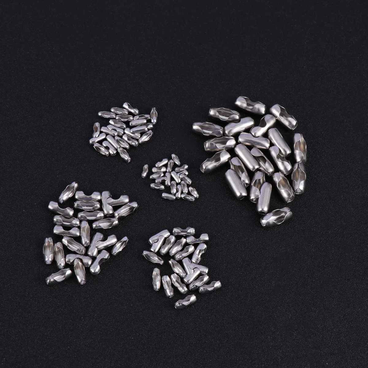 100pcs Metal Belt Buckle Stainless Steel Ball Chain Clasps 1.5Mm 2Mm 2.4Mm 3.0Mm 4.0Mm Bead Chain Connector Necklace Connector