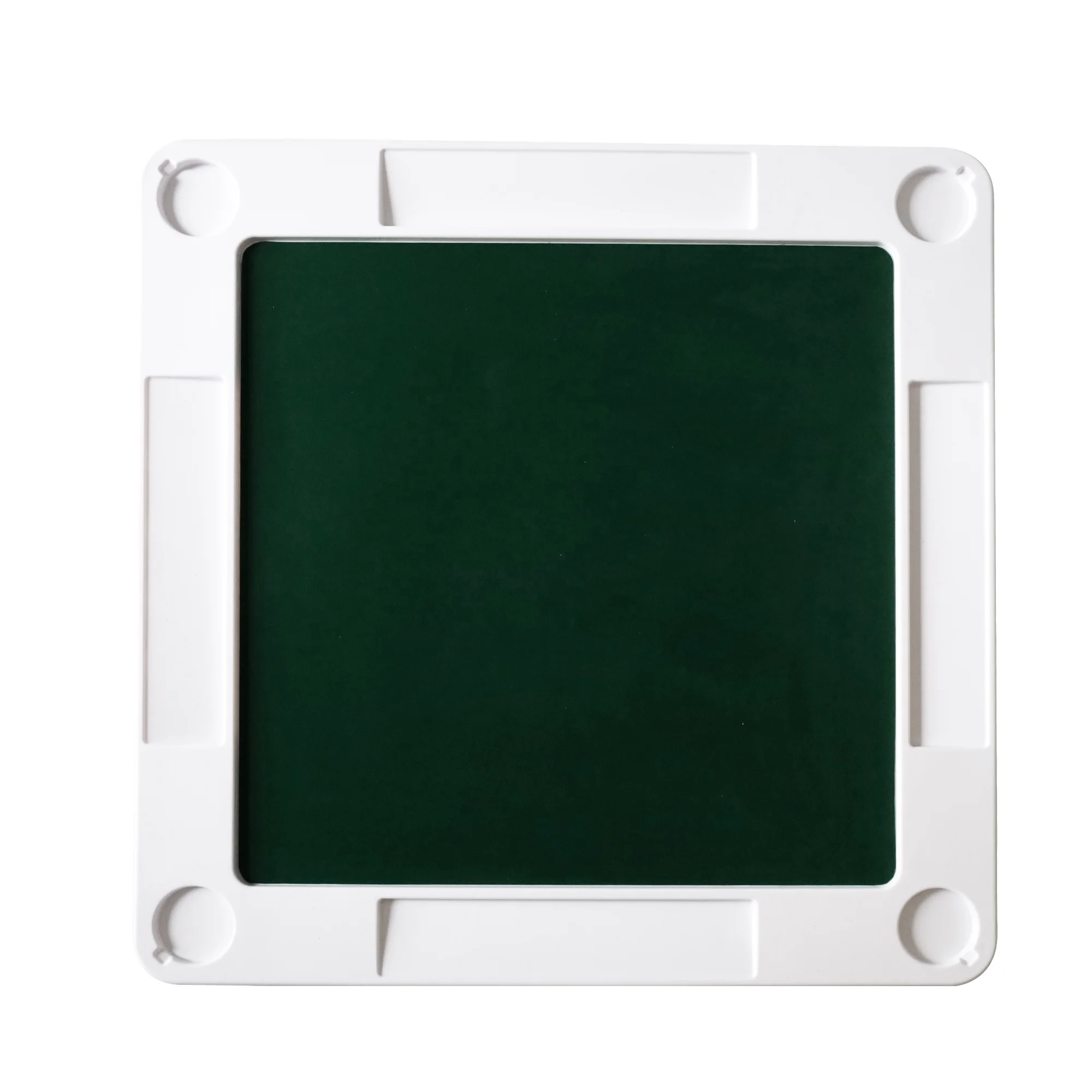EASTOMMY ET-104036 Player Folding Card Game Table Square Mahjong Table Foldable with Green Playing Surface with Cup Holder