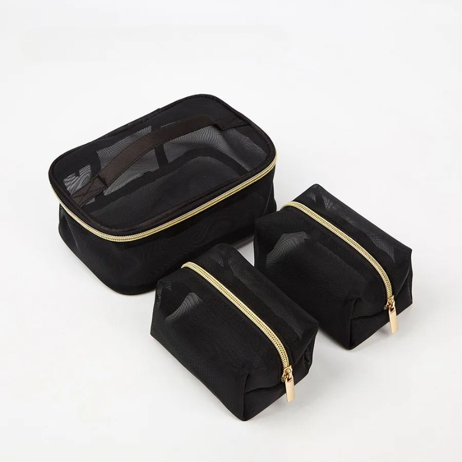 4pcs/set PVC Waterproof Travel Packing Cube Transparent Cosmetic Makeup Storage Bag Toiletries Organization On Business Trips