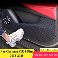 Para Changan CS35 Plus 2018 - 2025 almohadilla antipatadas para puerta de coche protección Interior de cuero pegatinas de decoración antisuciedad accesorios para automóviles