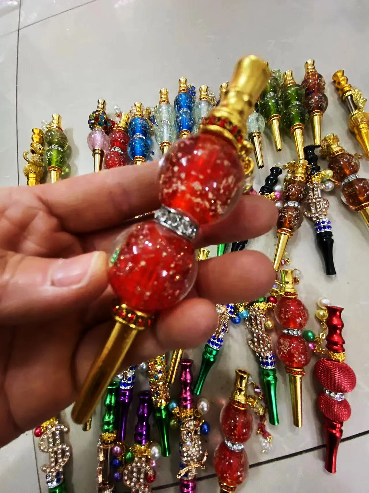 Colorful Jewelry Shisha Hookah Mouthpiecee Handmade Chicha Filter Tip Detachable Tips Blunt Holder Smoking Accessories