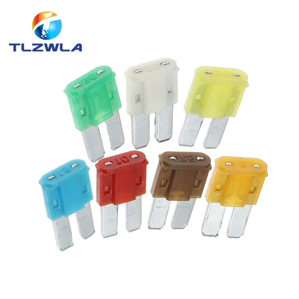 10PCS 5A 7.5A 10A 15A 20A 25A 30A AMP Micro 2 Bezpiecznik z długą nóżką 9mmx15.5mm Mini M2 Bezpiecznik samochodowy z długą nóżką
