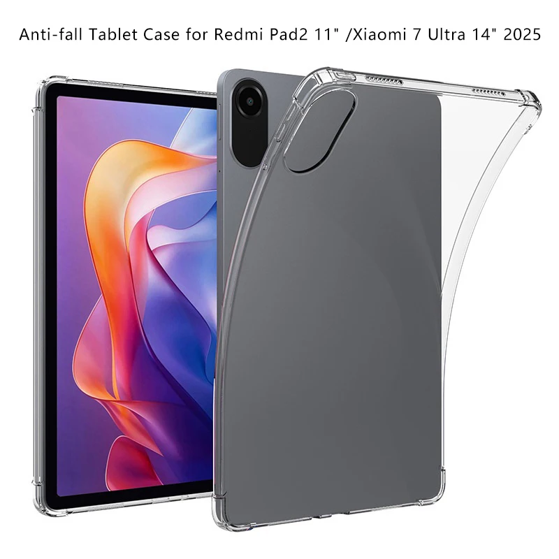 

Прочный, прозрачный чехол для планшета Redmi Pad 2 11 дюймов 2025; Xiaomi 7 Ultra 14 дюймов 2025 с защитой от падения.