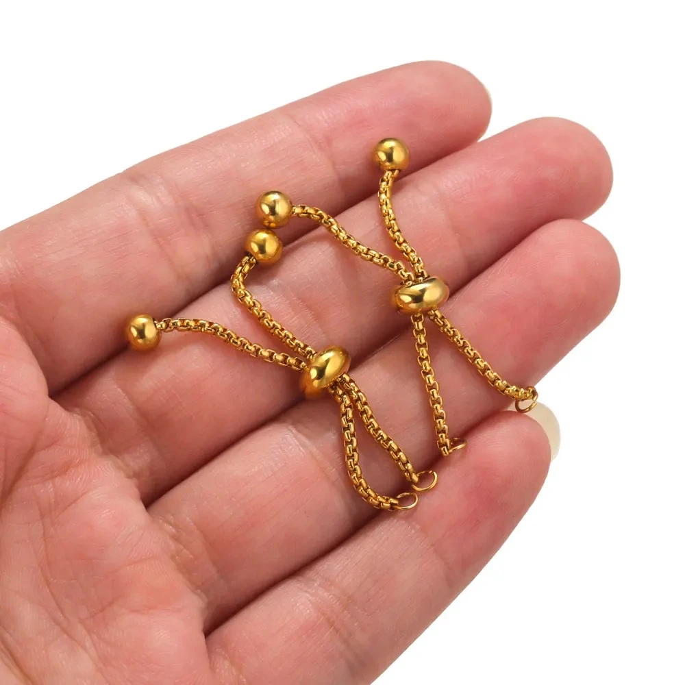 

3 шт., регулируемая цепочка-слайдер из нержавеющей стали