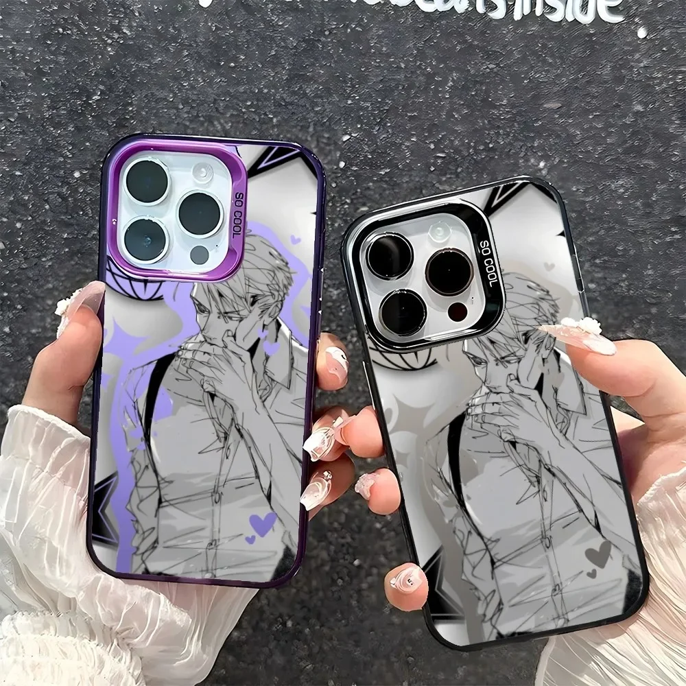 

Anime N-Nanami Phone Case IMD Color Silver Shell For IPhone 16 15 14 13 12 11 Pro Max Plus