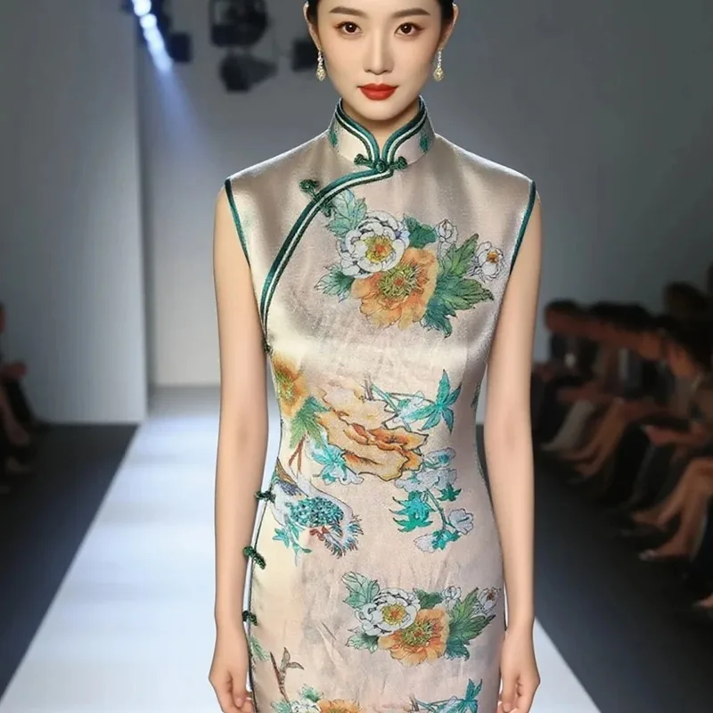 

50X140cm High-quality natural ramie printing, suitable for summer clothing and Diy hand sewing,by the meter fabric for dresses