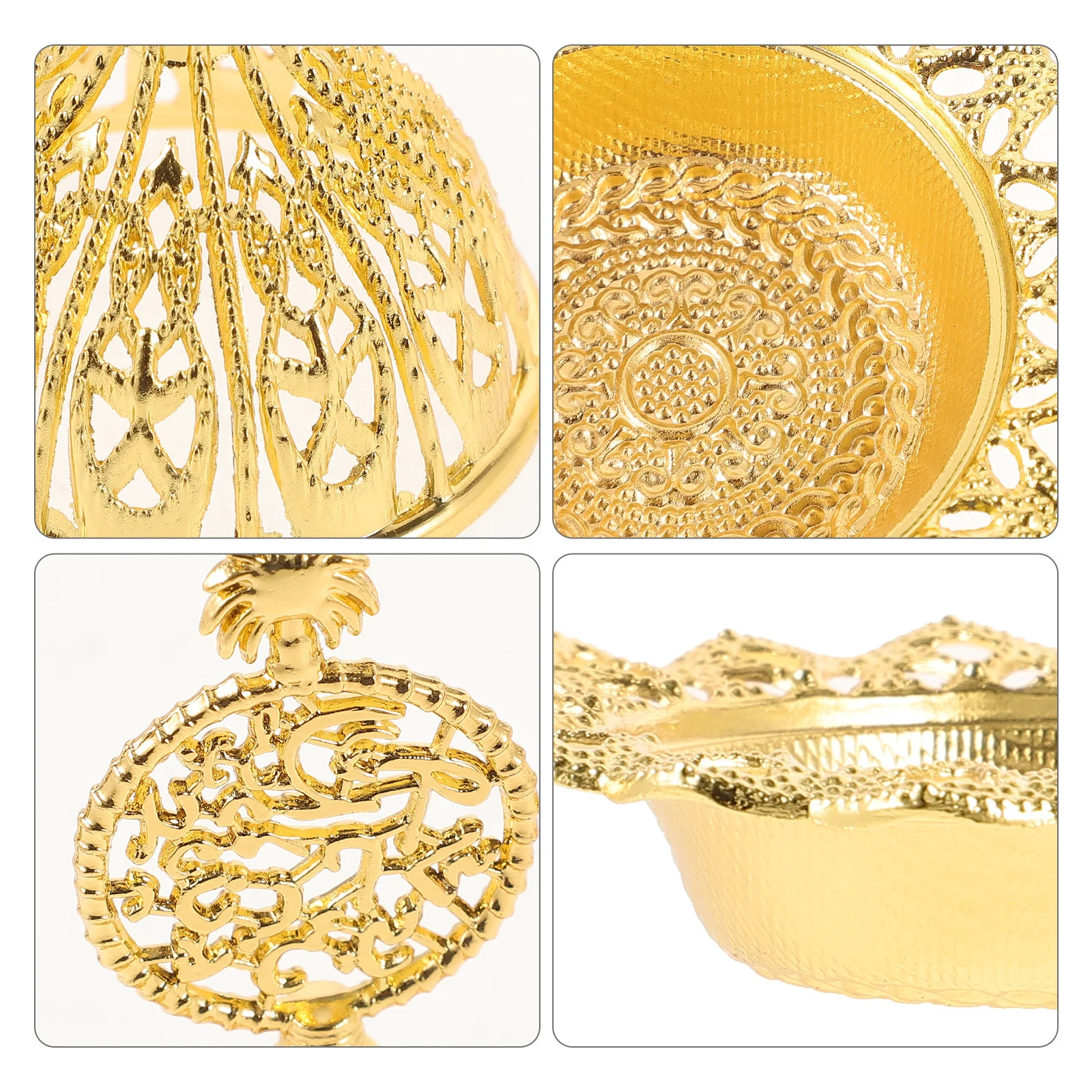 

Exquisite Metal Incense Burner Middle East Censer Vintage Home Decor Desktop Aroma Holder Creative Artistic Ornament