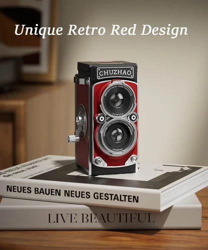 Imagen 2 del producto CHUZHAO Mini cámara digital retro con enfoque automático de 12 MP, cámara Vlogging portátil con vídeo FHD 1080P, regalo perfecto y ideal