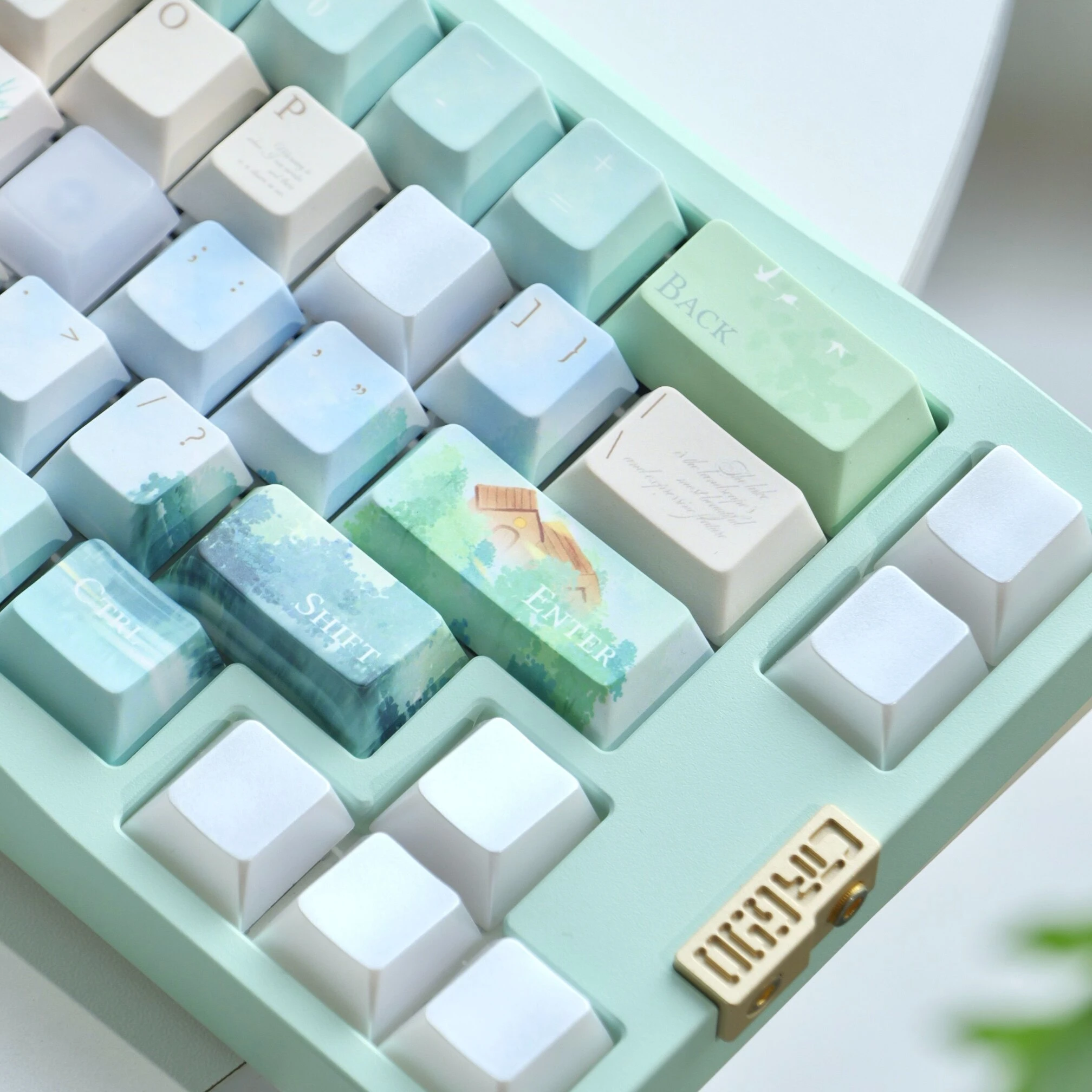 153 Key Custom Keycap Set Cherry-Profile PBT Sublimation Keycaps for Magnetic-Switch Alice Mechanical Keyboards ISO Layout Gift