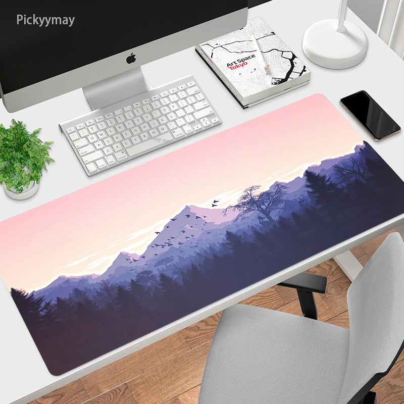 

XXL Large Mouse Pad Computer Deep Forest Firewatch Mousepad Mouse Mat Laptop Desk Keyboard Pad Table Mat Playing Game 90x40cm