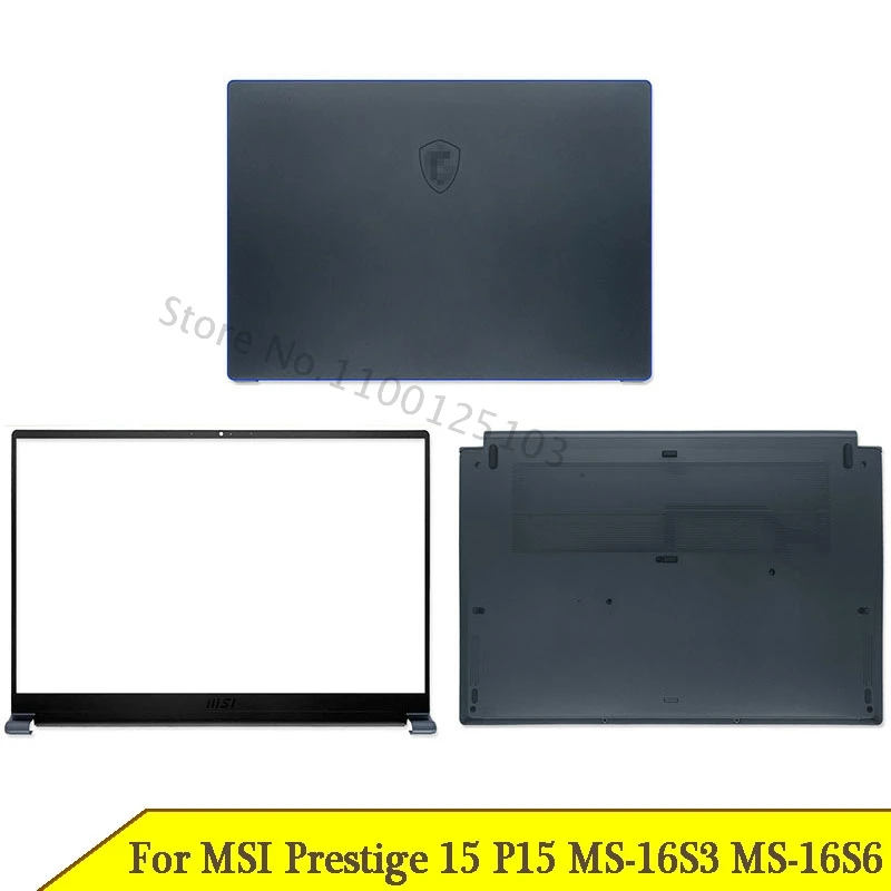 

NEW Bottom Case For MSI Prestige 15 P15 MS-16S3 MS-16S6 Laptop LCD Back Cover Top Case Front Bezel Hinges A B D Cover Blue