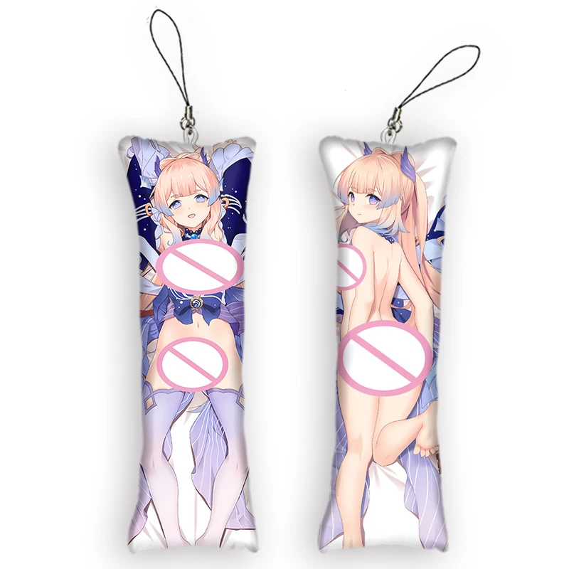 

Genshin Impact Sangonomiya Kokomi Pendant Key Chain Mini Dakimakura Kawaii Accessories Small Pillow Bag Otaku Keyring Pendants