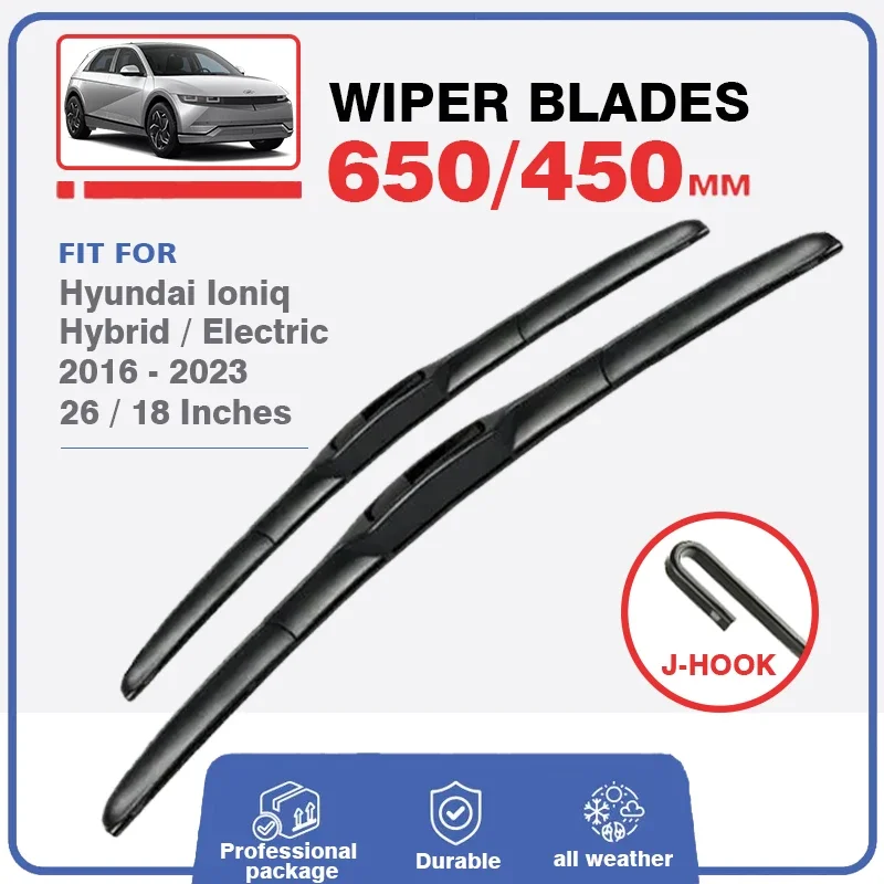 Front Wiper Blade For Hyundai Ioniq 5 NE 2016 - 2023 PHEV Hybrid EV 2018 2020 2021 2022 Window Windshield Windscreen Accessories