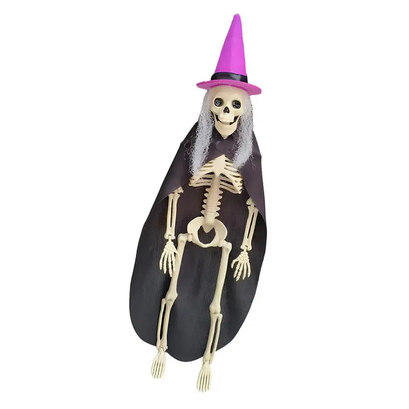 Skeleton Decorations For Halloween Full Body Joint Skeleton Posable Halloween Decor Realisitic Skull Face Bones-Shaped Halloween