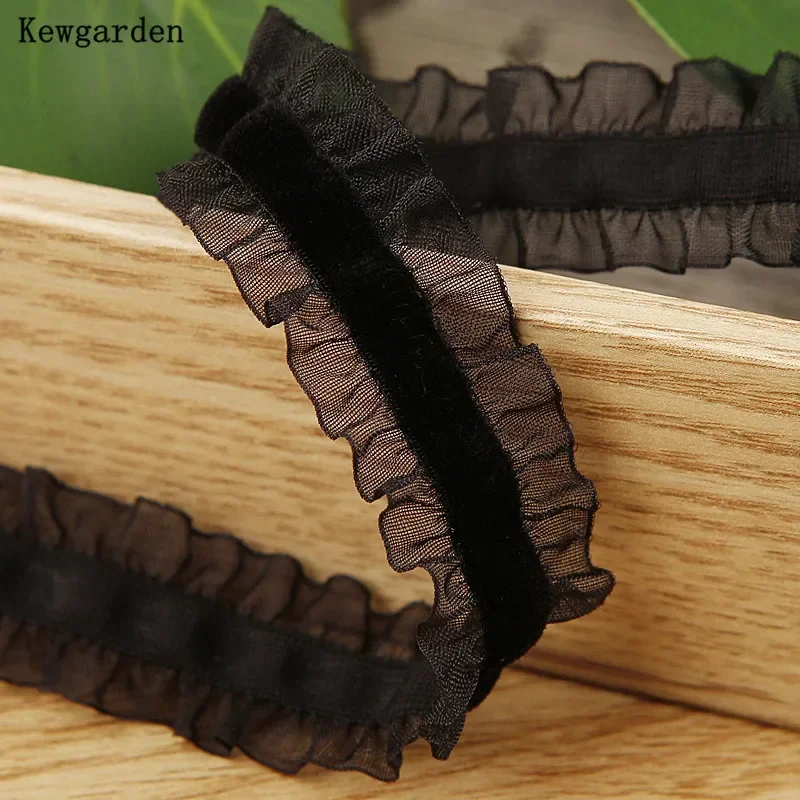 

Kewgarden 18mm 5/8" Lace Velvet Ribbon DIY Hairband Accessories Handmade Tape Flowr Gift Packing Riband 10 Yards