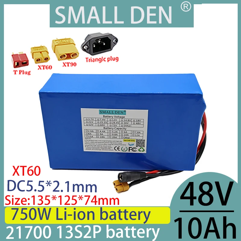 

48V 10ah 13S2P 21700 Lithium ion Battery Pack 400-750W Backup Battery Large Capacity Solar Outdoor Electric Tool Battery Outdoor