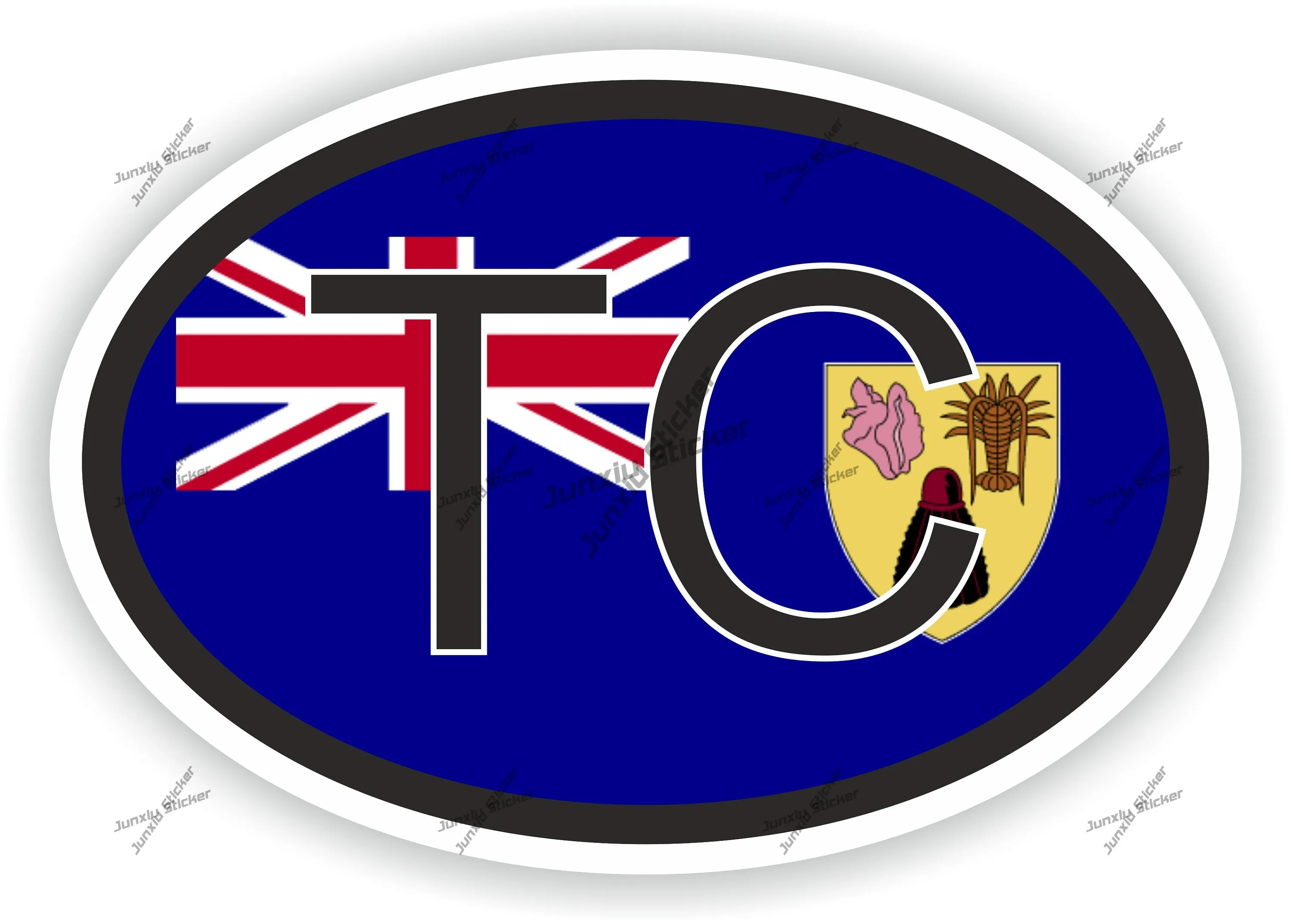

Turks Caicos Islands Country Code Tc Oval Flag Sticker Door Vinyl Sticker Motorhome Campe Pickup Camper Bumper Truck Jdm Sticker