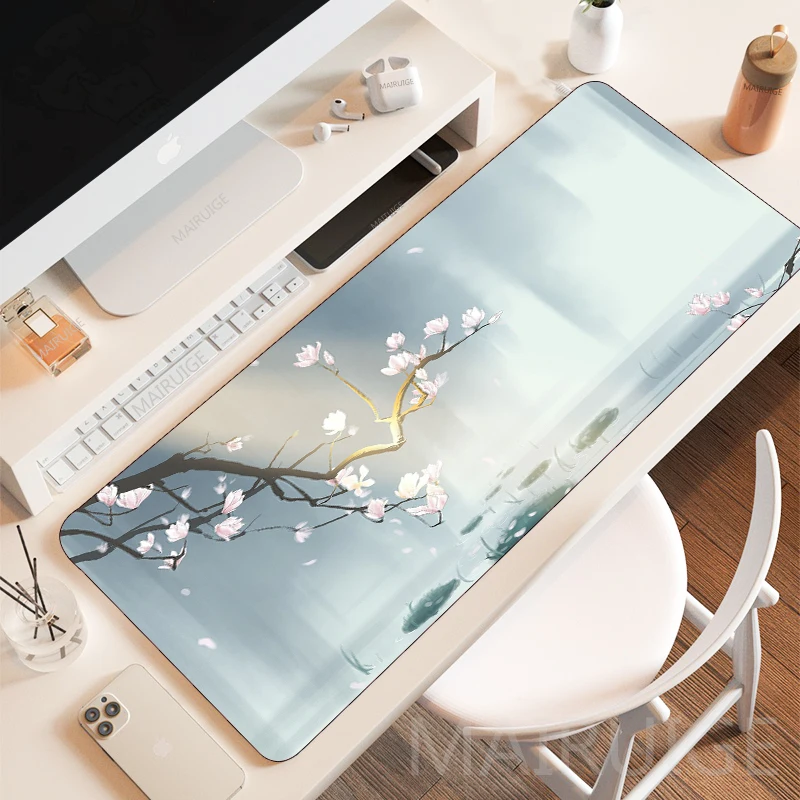 

Chinese Style Ink Painting Mouse Pad Large Gaming Accessories Play Mat Art Mousepads Gamer Keyboard MousePad Carpets Desk Mat XL