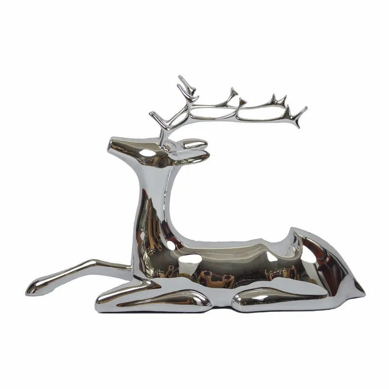 Luxury Art Deco Silver Plated Resin Deer Shaped Wine Rack Fashion Animal Accessories Wedding Home Decoration Wine Cabinet