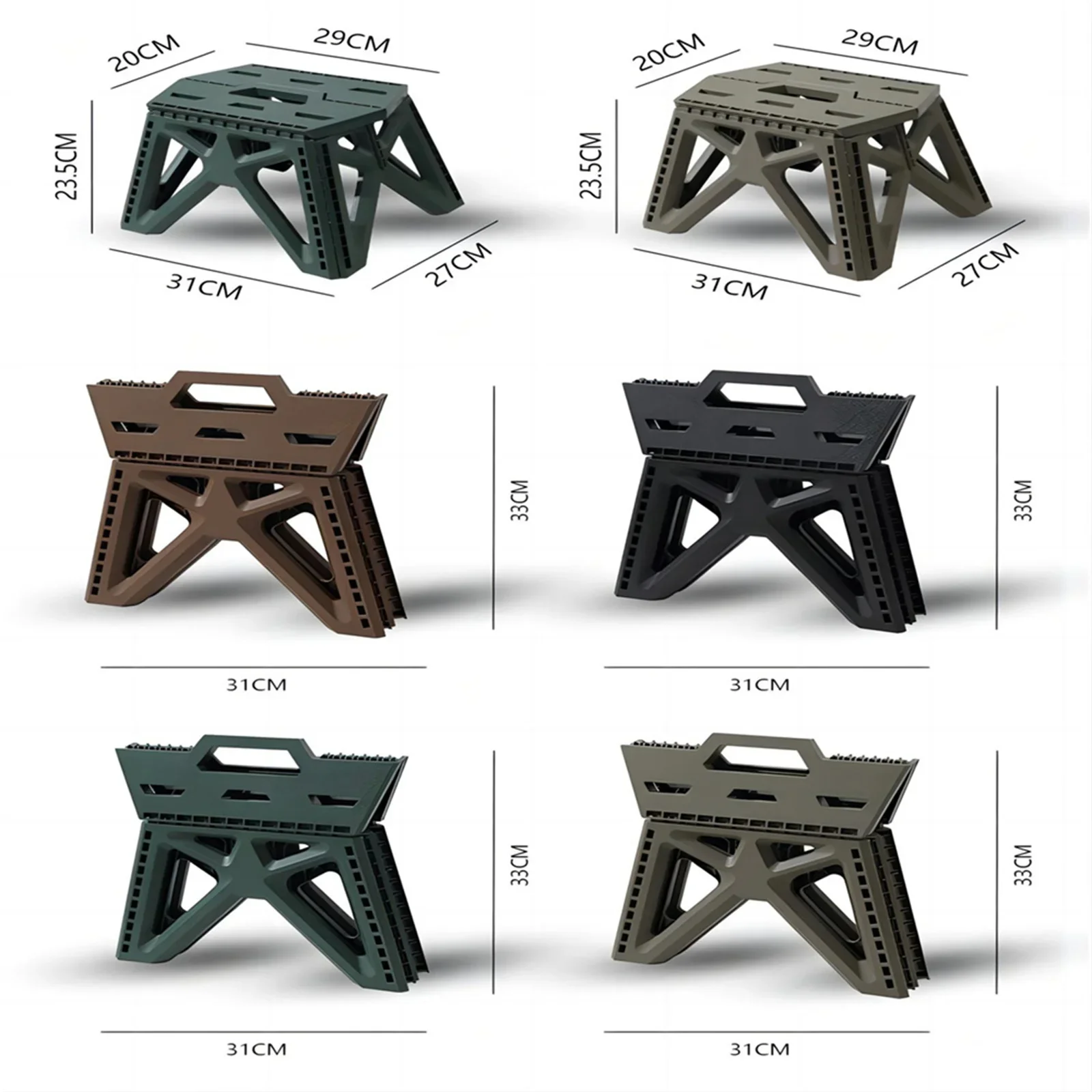 Outdoor Portable Folding Stool High Load-bearing Handle Design Durable Mini Chair Fishing Stool Square Stool Maza Camping