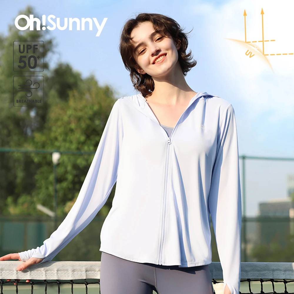 OhSunny Skin Protective Jackets Women 2024 Spring Summer New Sun Protection Outwear Clothing UPF 2000+ UV Coat for Outdoor