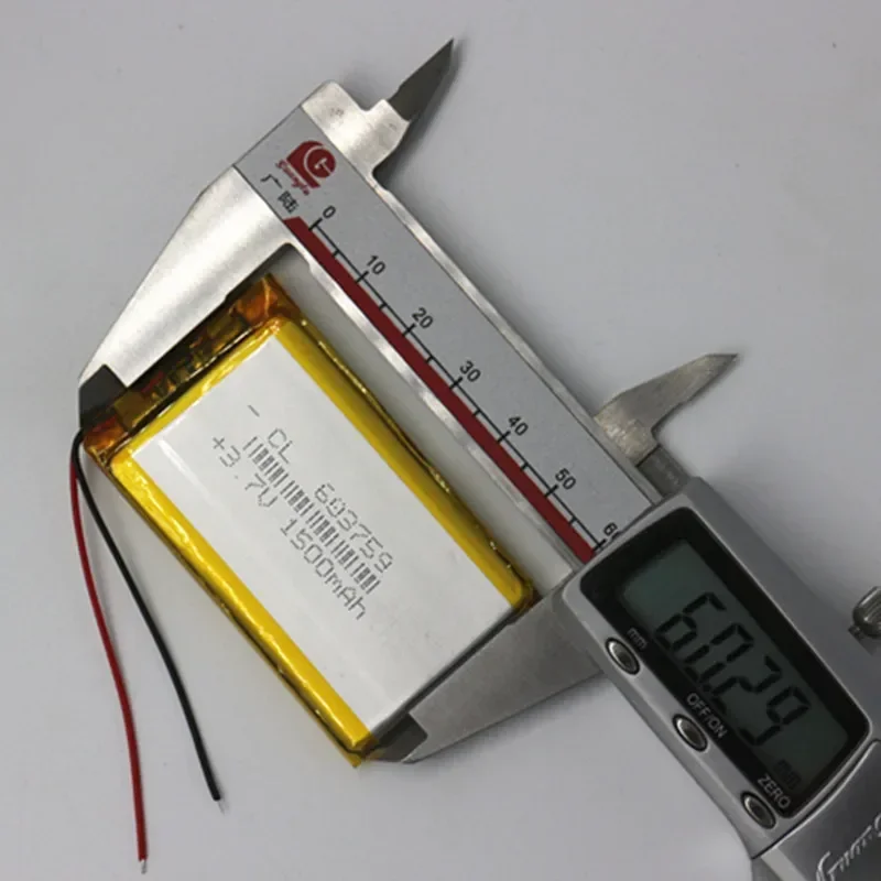 MP3/4 GPS 네비게이션 차량 레코더에 적합한 정품 3.7V 폴리머 리튬 배터리 1500mAh 603759