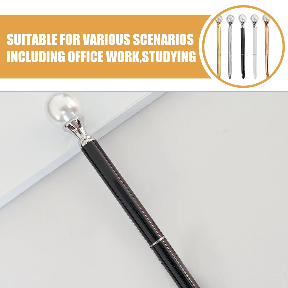 5 قطعة أقلام حبر جاف معدنية أنيقة تصميم فاخر لطخة متعددة الاستخدامات استخدام المهام اليومية الطلاب المهنيين #5