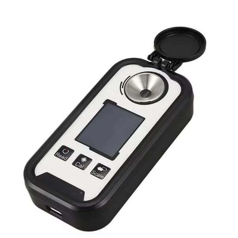 

Измеритель меда Портативный автоматический измеритель уровня сахара 0-90% ATC Тест содержания ЖК-дисплей Цифровой брисковый рефрактометр