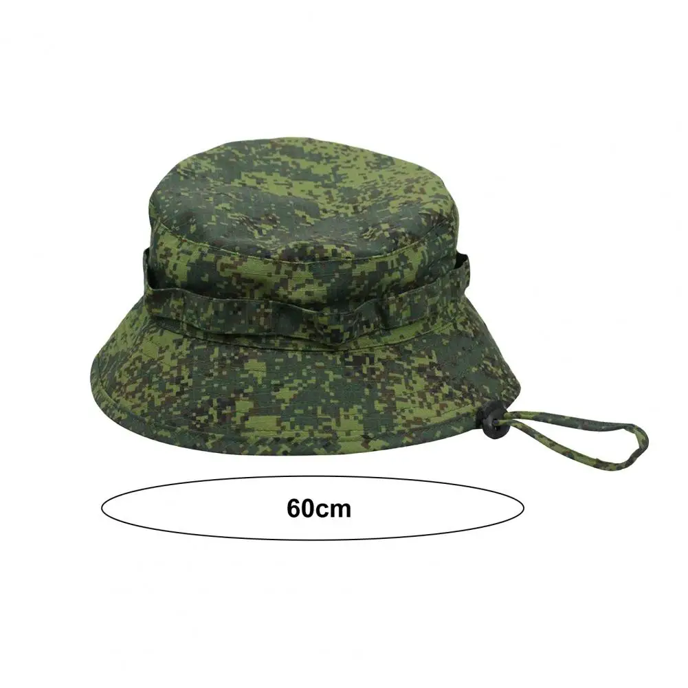 Women Hat Camouflage Print Outdoor Hat with Windproof Strap Anti-uv Sunshade for Fishing Camping Lightweight Climbing for Men