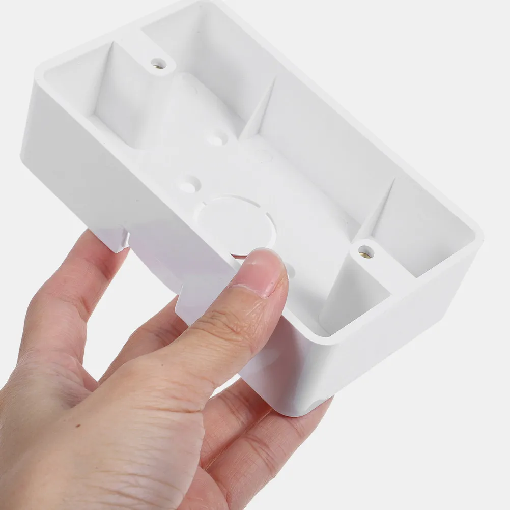 2Pcs Versatile Outdoor Electrical Box ABS Wall Mounted Socket Box Surface Mount Outlet Base for Switch Rocker Wall Socket Boxes