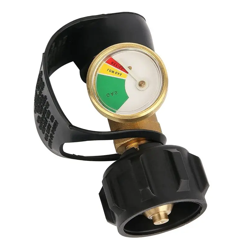 SOFT-Propane Tank Gauge Level Indicator, Leak Detector, Gas Pressure Meter For RV Camper,With Type 1 Connection Mining Nozzle Du