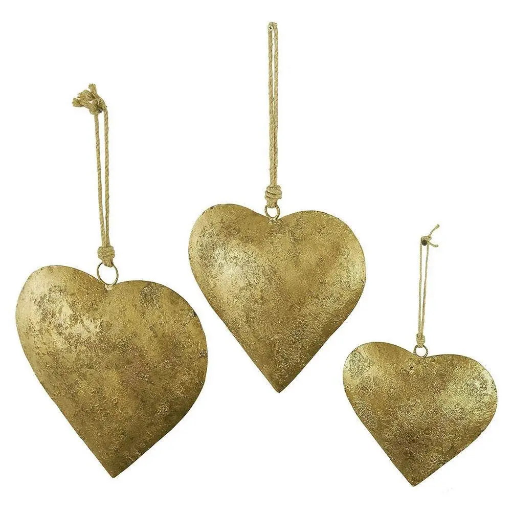 3D Metal Heart-shaped Decorative Bell With Hanging Rope Made Of Old Brass Bell Heart-shaped Bell Home Decoration Accessories