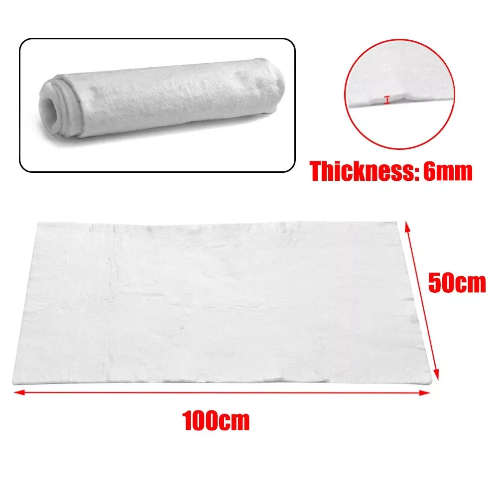 Motorcycle Exhaust Pipe Silencer Cotton 6mm Heat Insulation Cottons Fiberglass Needle Felt Fiberglass Silencer Packing