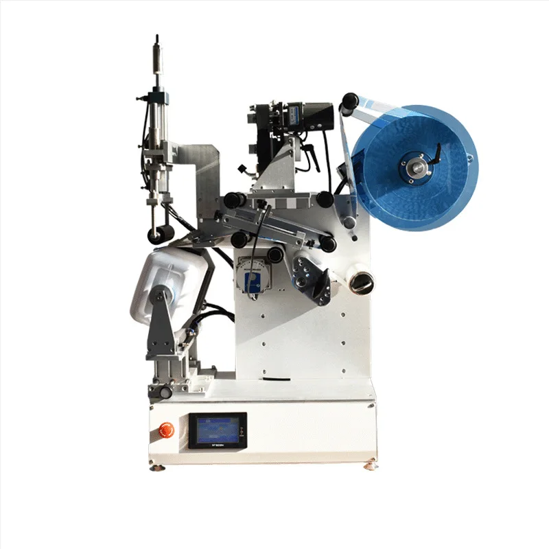 Semi-automatic square bottle round  labeling machine Oil  automatic labeling machine Polygon taper