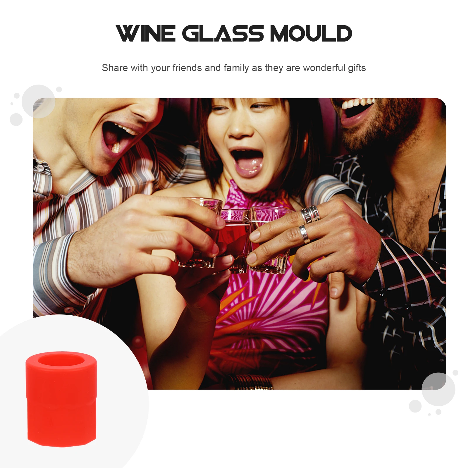 

10pcs 1 Set Shot Glass Mold Ice Cube Molds Silicone Wine Glass Whiskey Ice Cups Bottle Chocolate Candy Molds Unique Gift