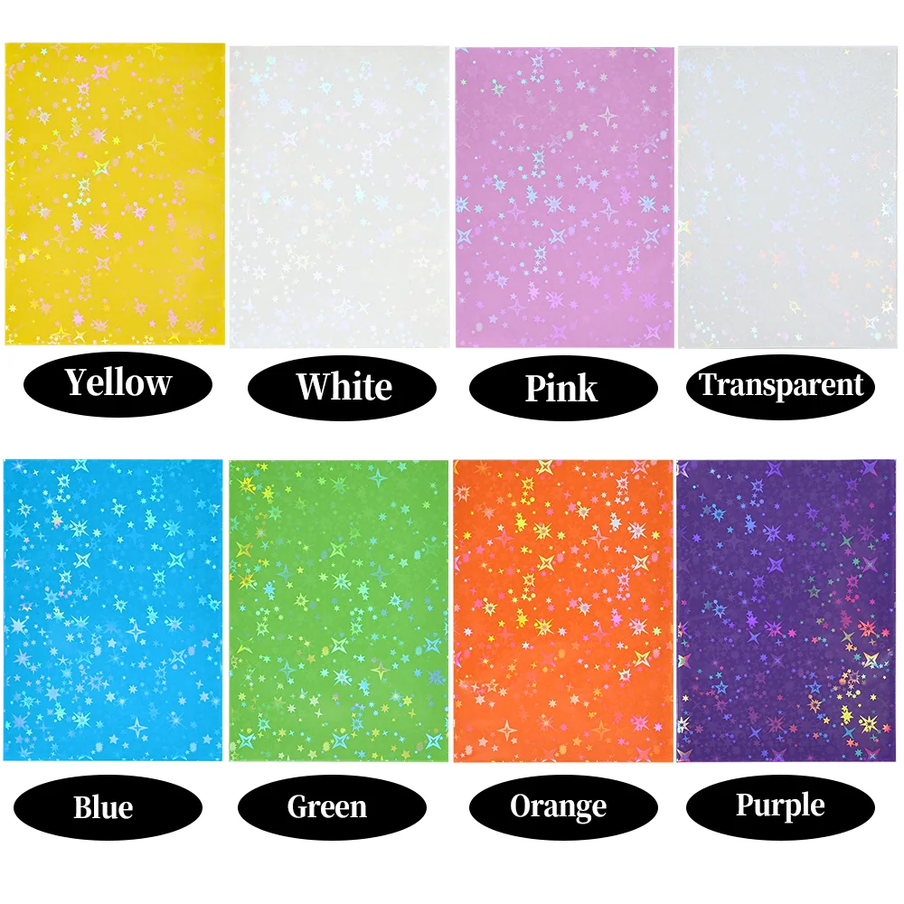 60 قطعة بطاقات الألعاب المجسمة بالليزر على شكل نجمة الأكمام حجم قياسي بطاقات التداول حامي TCG/MTG درع غطاء البطاقة السحرية 66x91 مللي متر #2