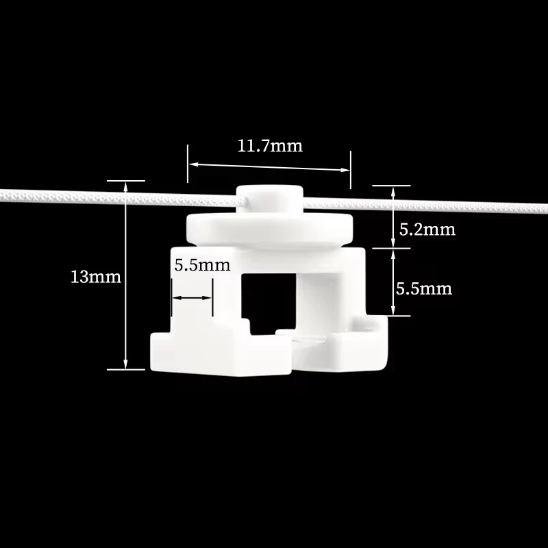 Ripple Fold Curtain Runner for S Wave Rails White Plastic S Fold Curtain Track Runners S Fold Curtain Accessories