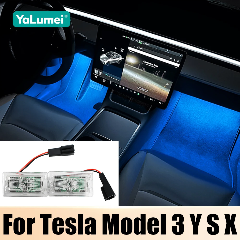 

Для Tesla Model 3 Y S X 2017 2018 2019 2020 2021 2022 2023 2024 Автомобильные лампы для ног Атмосферное освещение Аксессуары для внутренней отделки