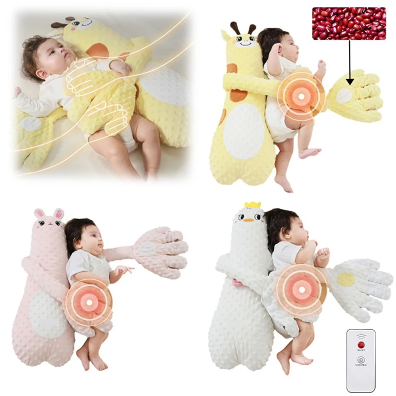 Heatable Baby Patter For Sleep Baby Startle Prevention Sleep Companion Automatic Palm Patting Sleeping Pillow Soothing Toy