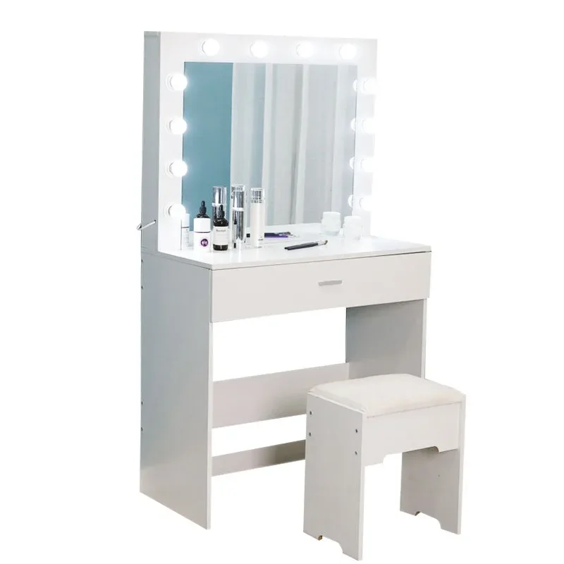Dresser simple makeup dressing table, wedding dress with lamp makeup table